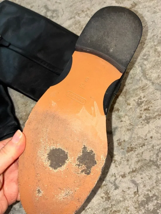 Coach Mulan Calf Black Leather Over-the-Knee Riding Boots - Picture 7 of 9